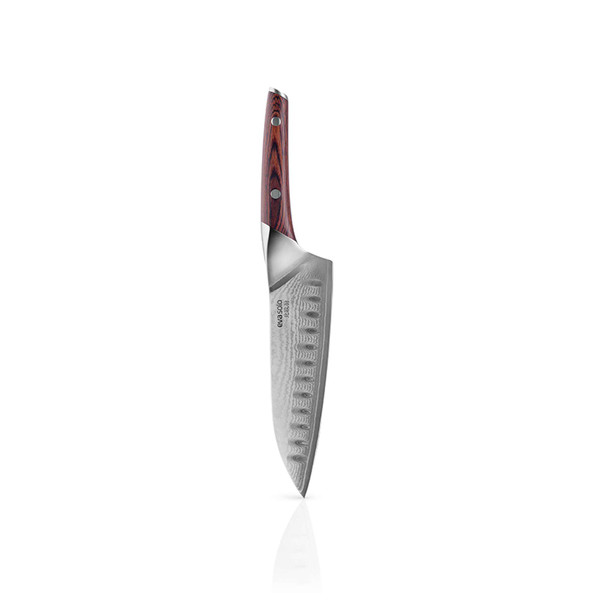 Nordic Kitchen Santoku Knife, Damascus Steel Blade,18 cm