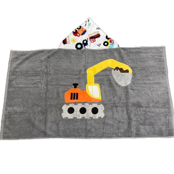 Hooded Towel - Excavator Orange