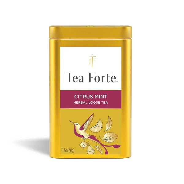 Citrus Mint Organic Loose Leaf Tea Gold Canister LTC