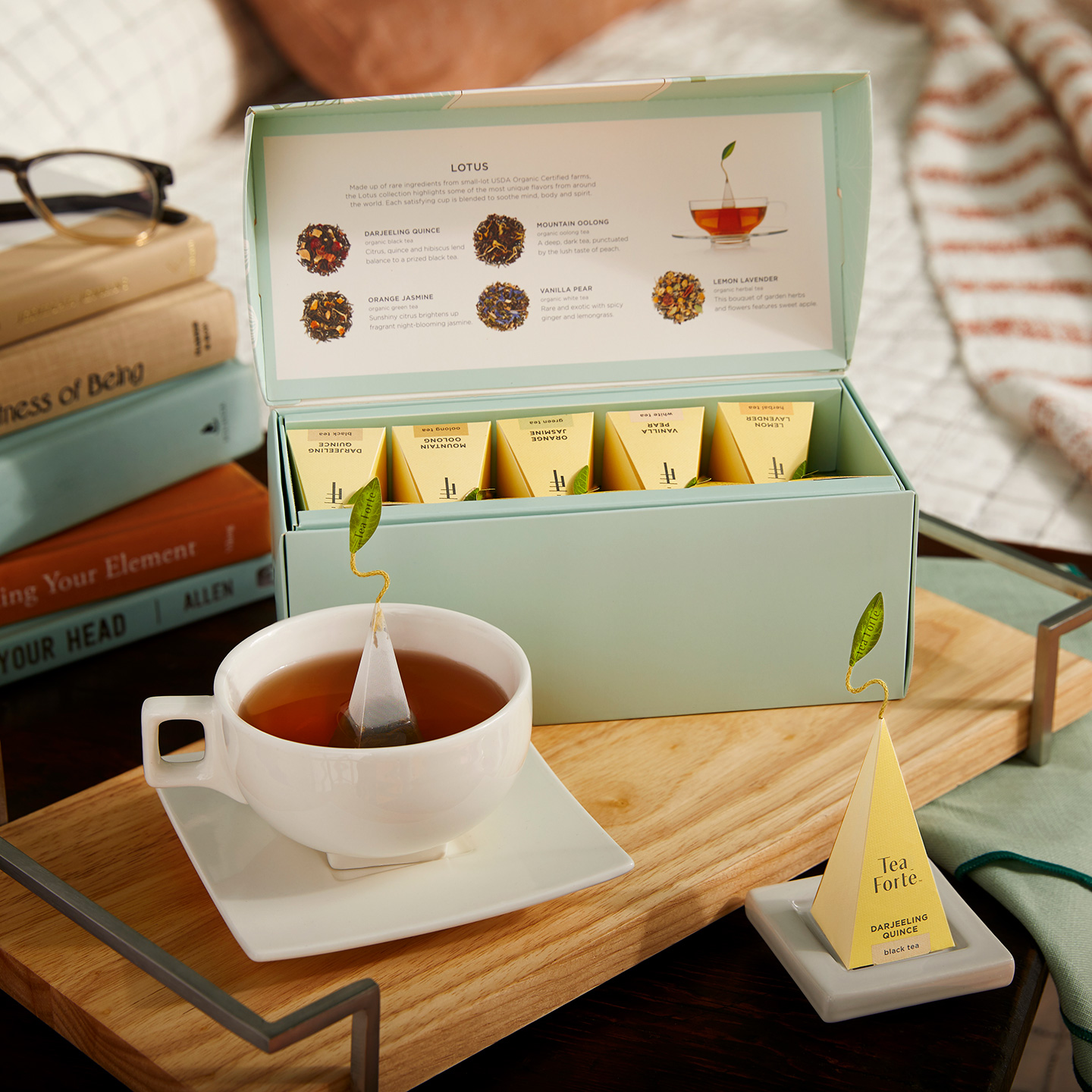 Tea Pyramid Presentation Boxes by Tea Forte