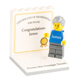 Retirement Display with Personalised Minifig