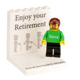 Retirement Display with Personalised Minifig