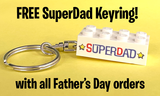 Personalised Happy Fathers Day Display Box with Mini-Figure with FREE Superdad Keyring!