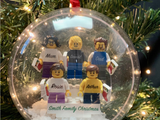 Personalised Happy Christmas Family Bauble! 5 Figures included!