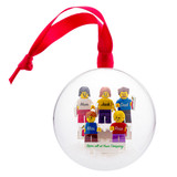 Personalised Happy Christmas Family Bauble! 5 Figures included!