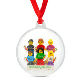 Personalised Happy Christmas Family Bauble! 6 Figures included! Personalised Happy Christmas Family Bauble! 6 Figures included!