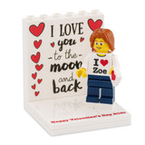 Valentines Display with personalised Minifigure 