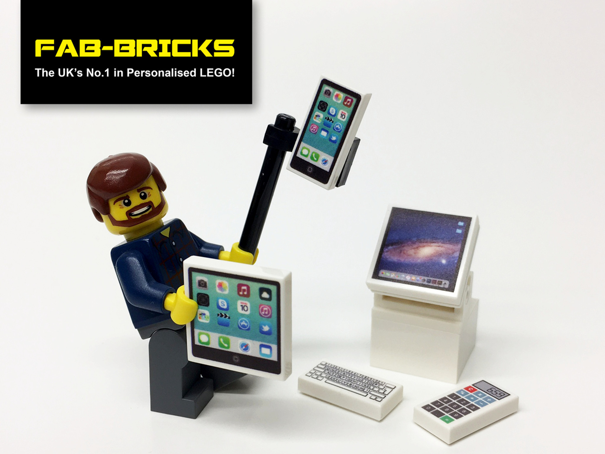 Custom Printed LEGO Tech Pack, includes iPhone, iPad and much more