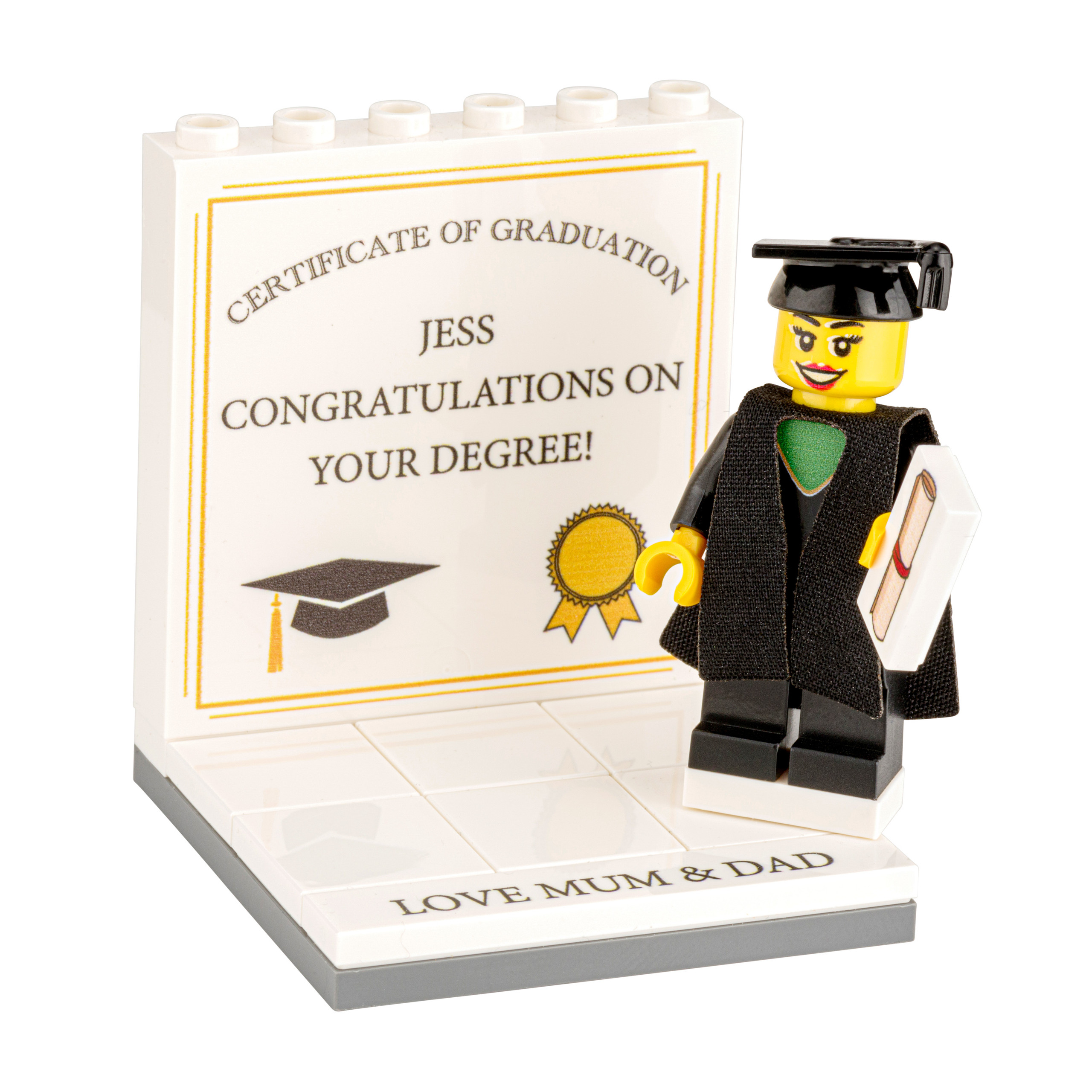 LEGO graduation, graduation gift, quirky graduation gift, geeky
