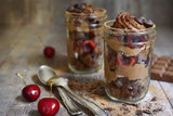 Delicious Chocolate Brownie & Cherry Trifle.