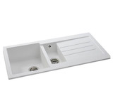 Abode, XCITE, 1.5 Bowl Inset Granite Sink in White