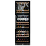 Caple, WF1553, Free Standing Wine Cooler in Black Glass Main Image