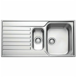 Franke, ASX651/SS, Ascona Reversible 1.5 Bowl Inset Sink in Stainless Steel Main Image