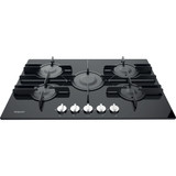 Hotpoint FTGHG751DHBK 70cm 6 Burner Gas on Glass Hob - Black Main Image