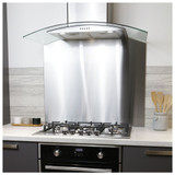 iivela IV70SBCVD 70cm Curved Splashback - Stainless Steel 9067 Main Image