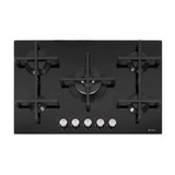 Caple C7571G 76cm 5 Burner Gas on Glass Hob - Black Main Image