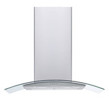 iivela, IVCGH90SS, 90cm, Curved Glass Chimney Cooker Hood