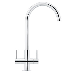 Franke, HESTIA J Spout, Dual Lever Kitchen Tap in chrome