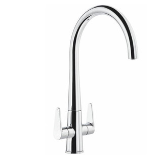 Abode, AT2123, Coniq R Monobloc Dual Lever Kitchen Tap in Chrome