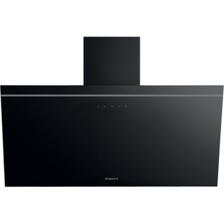 Hotpoint PHVP82FLTK 80cm Angled Glass Chimney Hood - Black Main Image