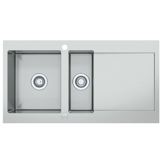 iivela PATRIA150 1.5 Bowl Stainless Steel Sink and Waste - Stainless Steel 7115 Main Image