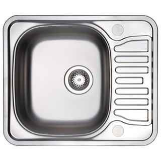 iivela TENNO Compact Bowl Stainless Steel Sink and Drainer - Stainless Steel 7049 Main Image