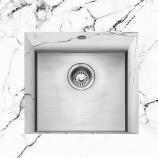 Caple SASO45/26/SS 45cm Undermount Worktop Sink 26mm Ledge - Stainless Steel Main Image