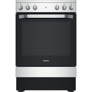 Hotpoint HS67V5KHX/UK Freestanding Single Electric Cooker - Silver Main Image