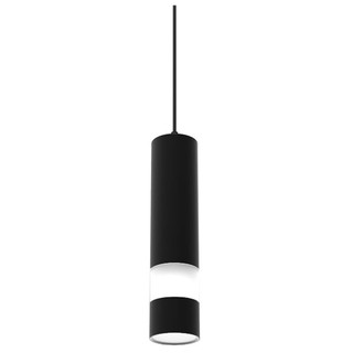 Sensio SE82098C0 Solinas Black Cylinder Pendant Ceiling Light Cool White - Cool White Main Image