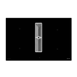 Caple PLASDD810BK Plasma 80cm Induction Hob with Downdraft Extractor - Black Glass Product Image