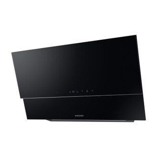 Samsung NK36N9804VB/UR 90cm Angled Glass Cooker Hood with Auto Connectivity - Black Main Image