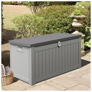 SunTime GF07665 Ontario 190L Storage Box with Gas Lifts - Grey Product Image