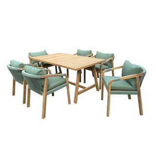 SunTime GF08571 Albany 6 Seat Dining Collection - Brown Product Image