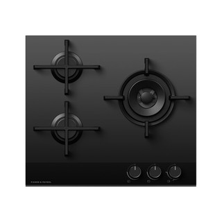 Fisher & Paykel CG603DNGGB4 Series 9 60cm 3 Burner Gas Hob - Black Glass Product Image