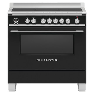 Fisher & Paykel OR90SCI6B1 Series 9 90cm Classic 5 Zone Induction Pyrolytic Freestanding Cooker - Bl