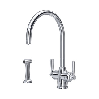 Perrin & Rowe 1535CP Langbourne Dual Lever Filtration Tap C Spout & Rinse - Chrome Product Image