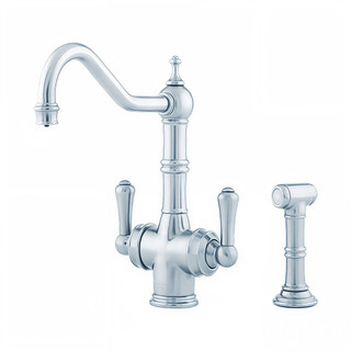 Perrin & Rowe 1570CP Provence Dual Lever Filtration Tap & Rinse - Chrome Product Image