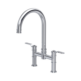 Perrin & Rowe 4593HTCP Bridge Tap With Textured Handles - Chrome Product Image