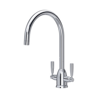 Perrin & Rowe 4861CP Langbourn Monobloc C Spout Sink Mixer - Chrome Product Image