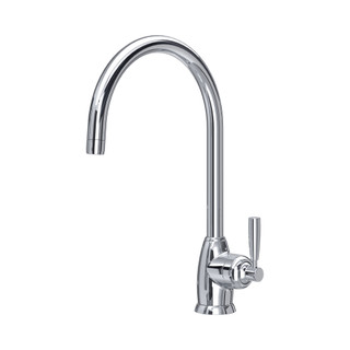 Perrin & Rowe 4841CP Langbourn Single Lever Monobloc C Spout Sink Mixer - Chrome Product Image