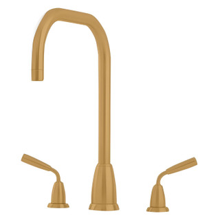 Perrin & Rowe 4873BR Titan Three Hole U Spout Tap - Polished Brass Product Image