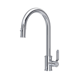 Perrin & Rowe 4544HTCP S/Lever PullDown Tap With Textured Handle - Chrome Product Image