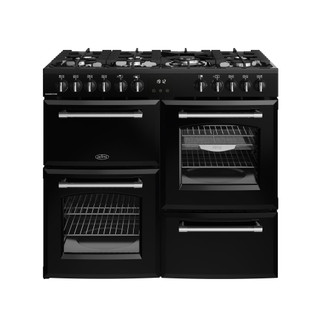 Belling FHRCA100DF-BK 444411829 Farmhouse 100cm Dual Fuel Range Cooker - Black Product Image