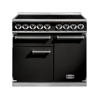 Falcon F1000DXEIBL/C-EU Deluxe 1000 Induction Range Cooker - Black & Chrome Product Image