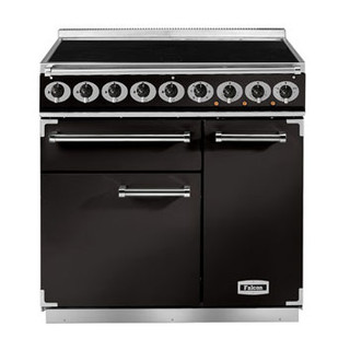 Falcon F900DXEIBL/B-EU Deluxe 900 Induction Range Cooker - Black & Brass Product Image
