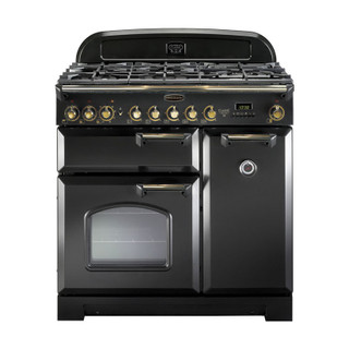 Rangemaster CDL90DFFBL/B Classic Deluxe 90 Dual Fuel Range Cooker - Black Product Image