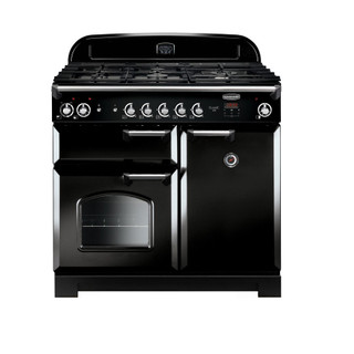 Rangemaster CLA100DFFBL/C Classic 100 Dual Fuel Range Cooker - Black Product Image