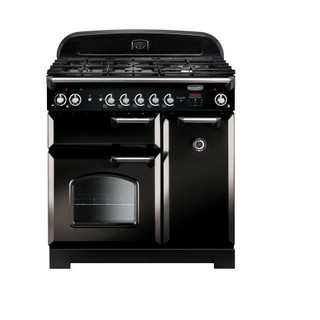 Rangemaster CLA90DFFBL/C Classic 90 Dual Fuel Range Cooker - Black Product Image