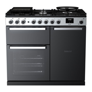 Rangemaster EDDL100DFGBLK/CM1 Edge Deluxe 100 Dual Fuel Range Cooker - Black Glass Product Image