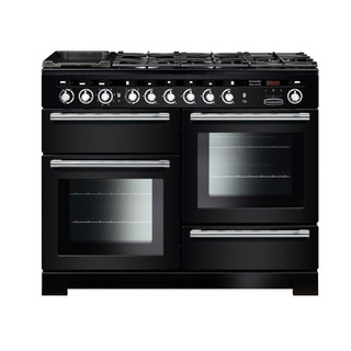 Rangemaster EDL110DFFBL/C Encore Deluxe 110 Dual Fuel Range Cooker - Black Product Image